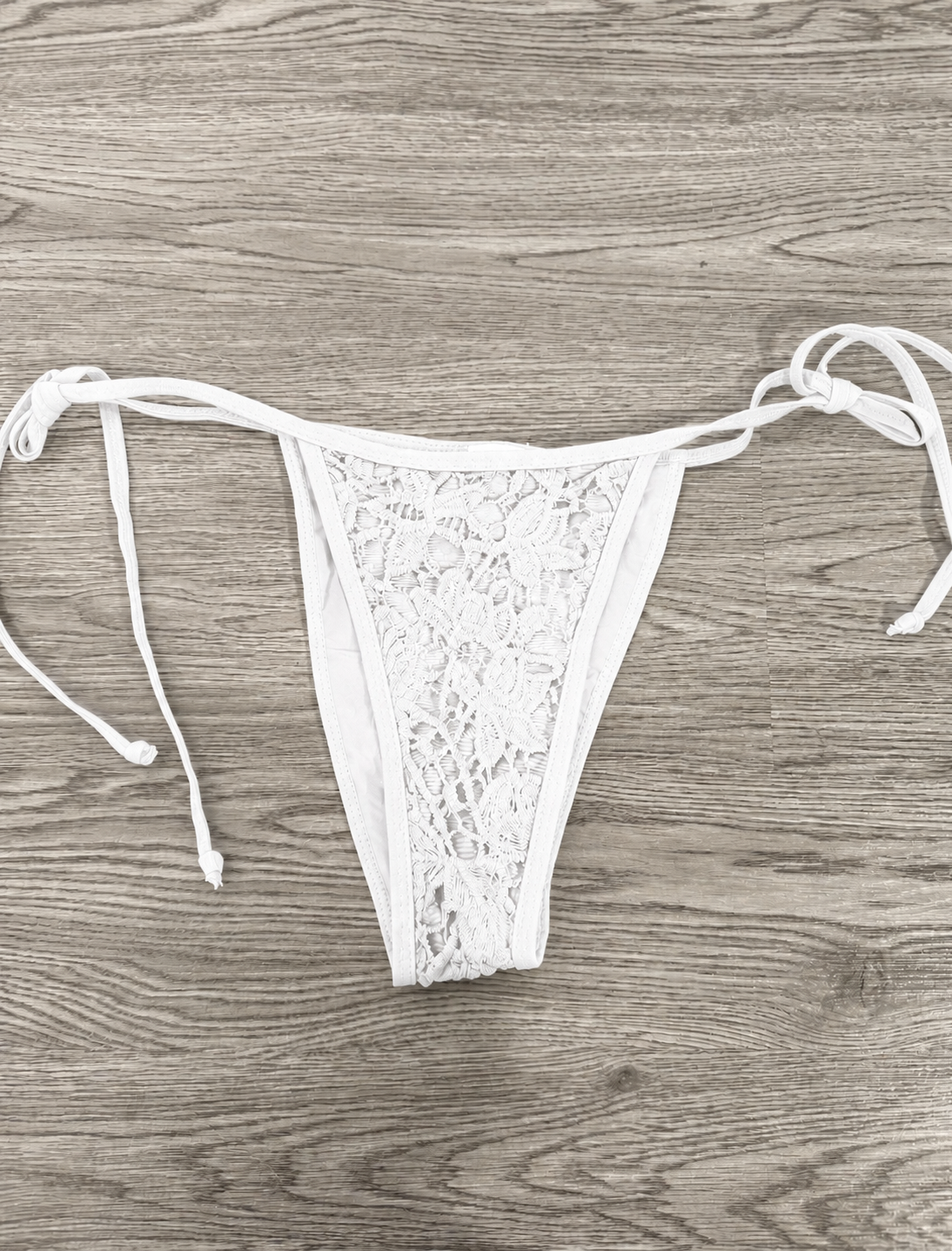 Costume con copricostume in macramè Saint Tropez bianco c4059