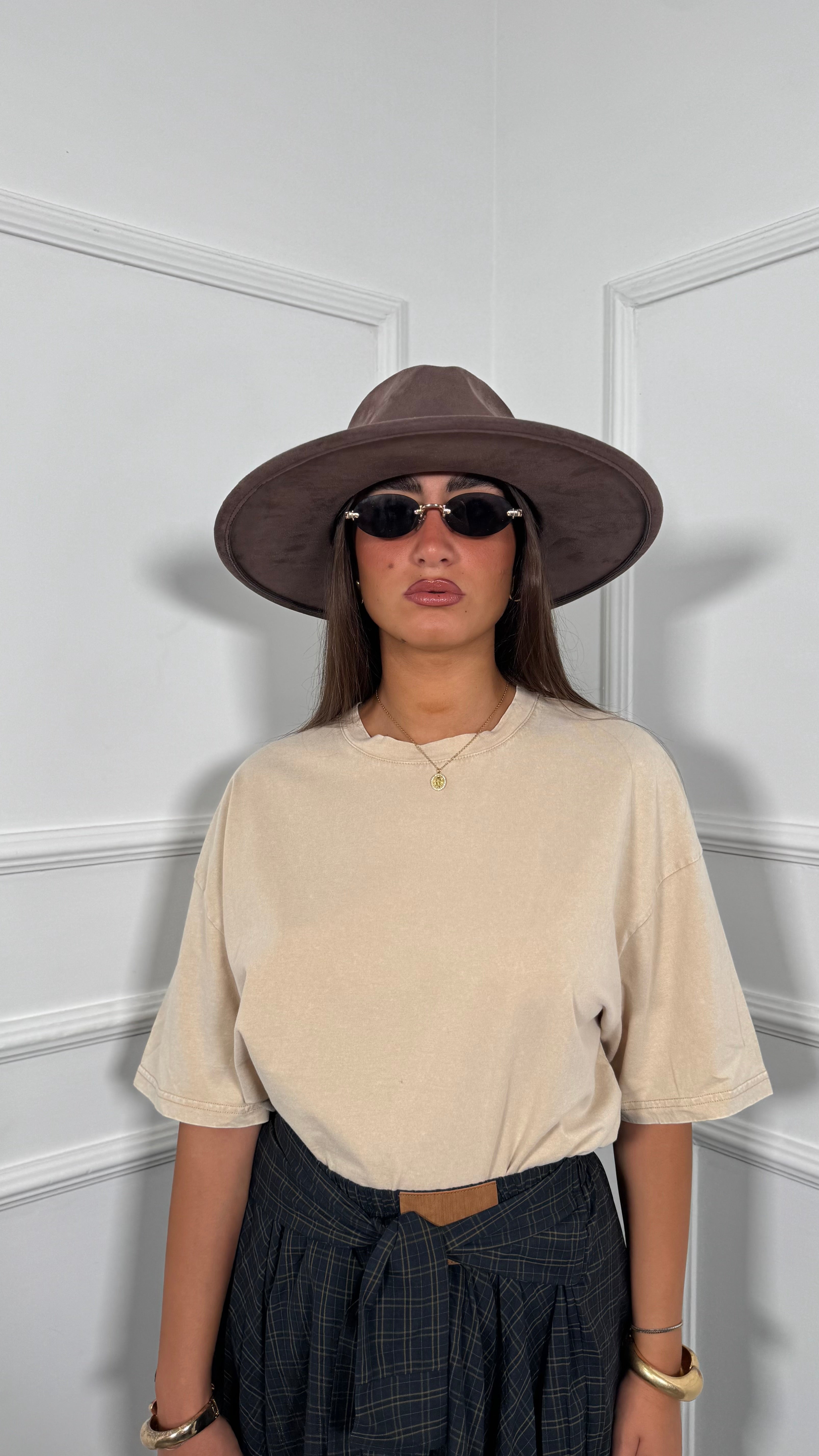T-shirt oversize slavata beige 3341
