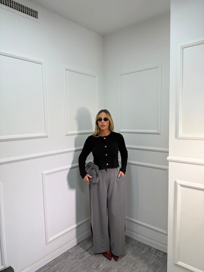 Pantaloni palazzo balloon Notting Hill grigio m13356