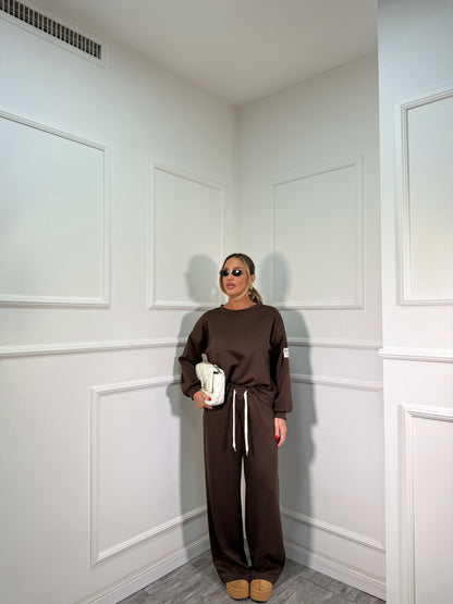 Coordinato in tuta Casual cioccolato 22041