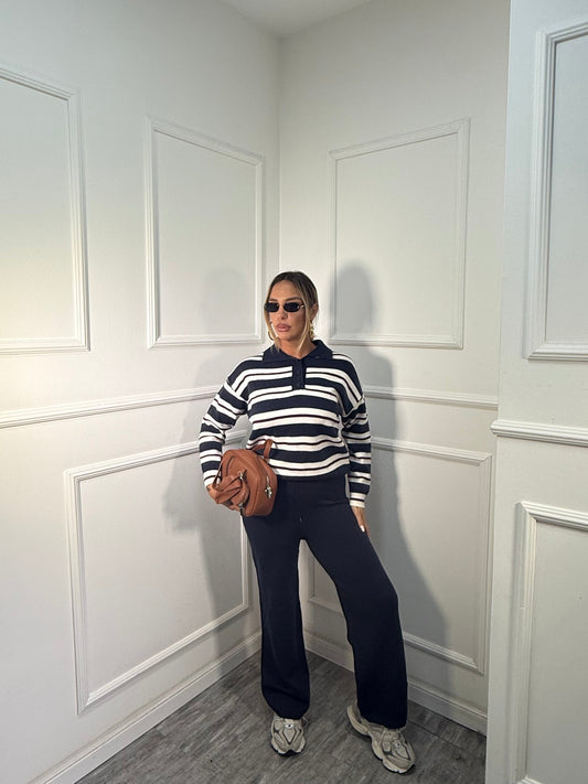 Coordinato lana rasata Butter blu 12526