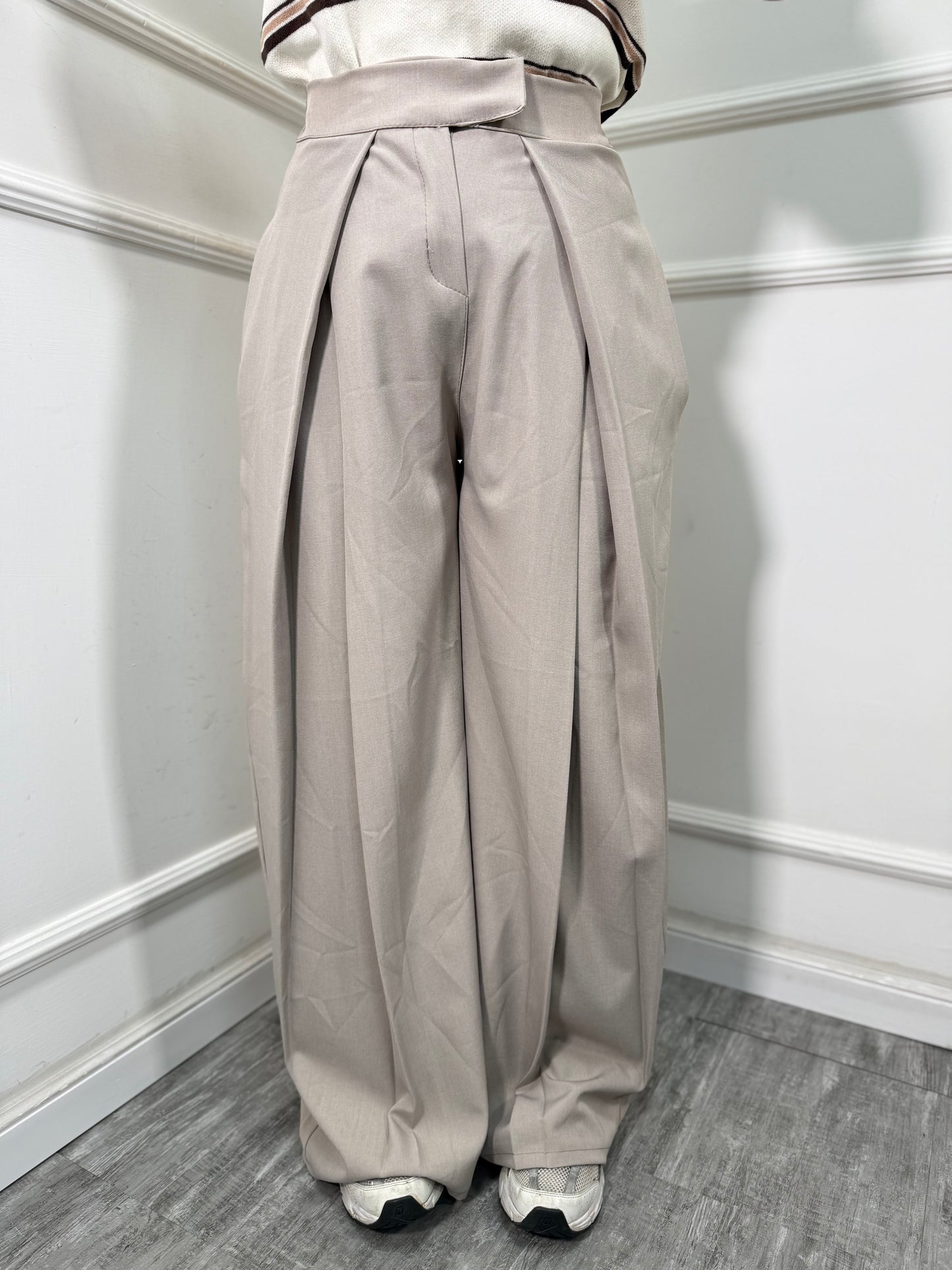 Pantaloni palazzo Paige sabbia 45540