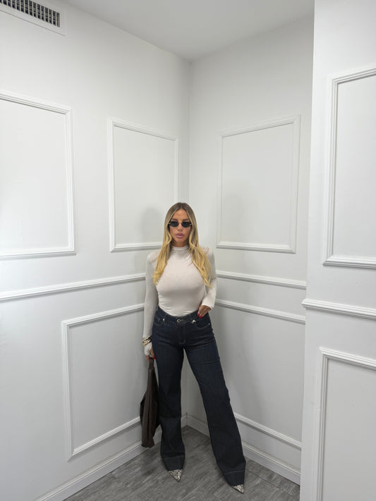 Jeans a zampa Dominique lavaggio zero f45