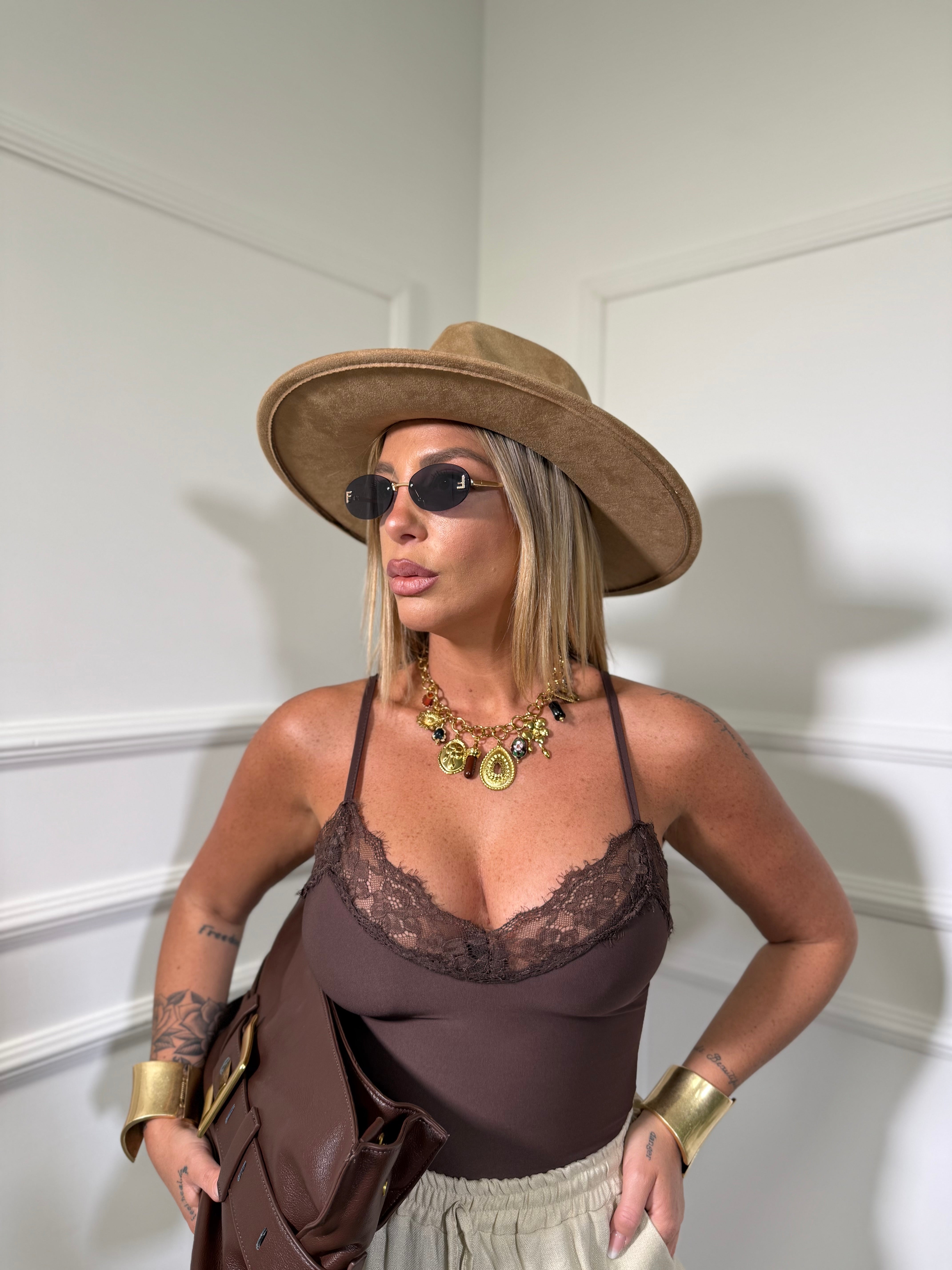 Body in lycra con pizzo Ivy 16697 (vari colori)