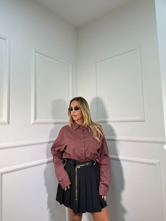 Pantagonna con pieghe e cintura Gossip nero 68101