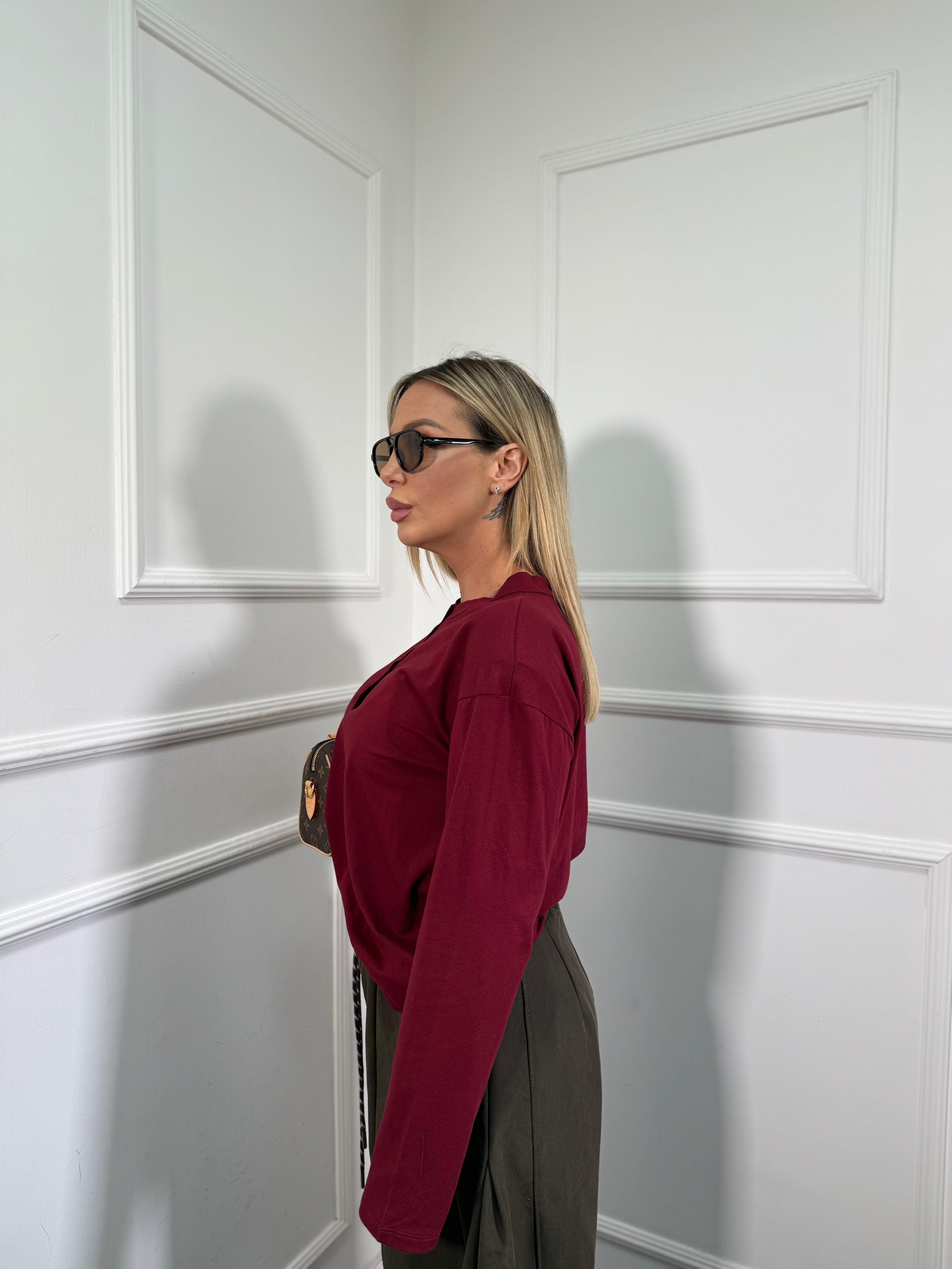 Shirt con bottoncini e spalline Maddy (vari colori) 22687