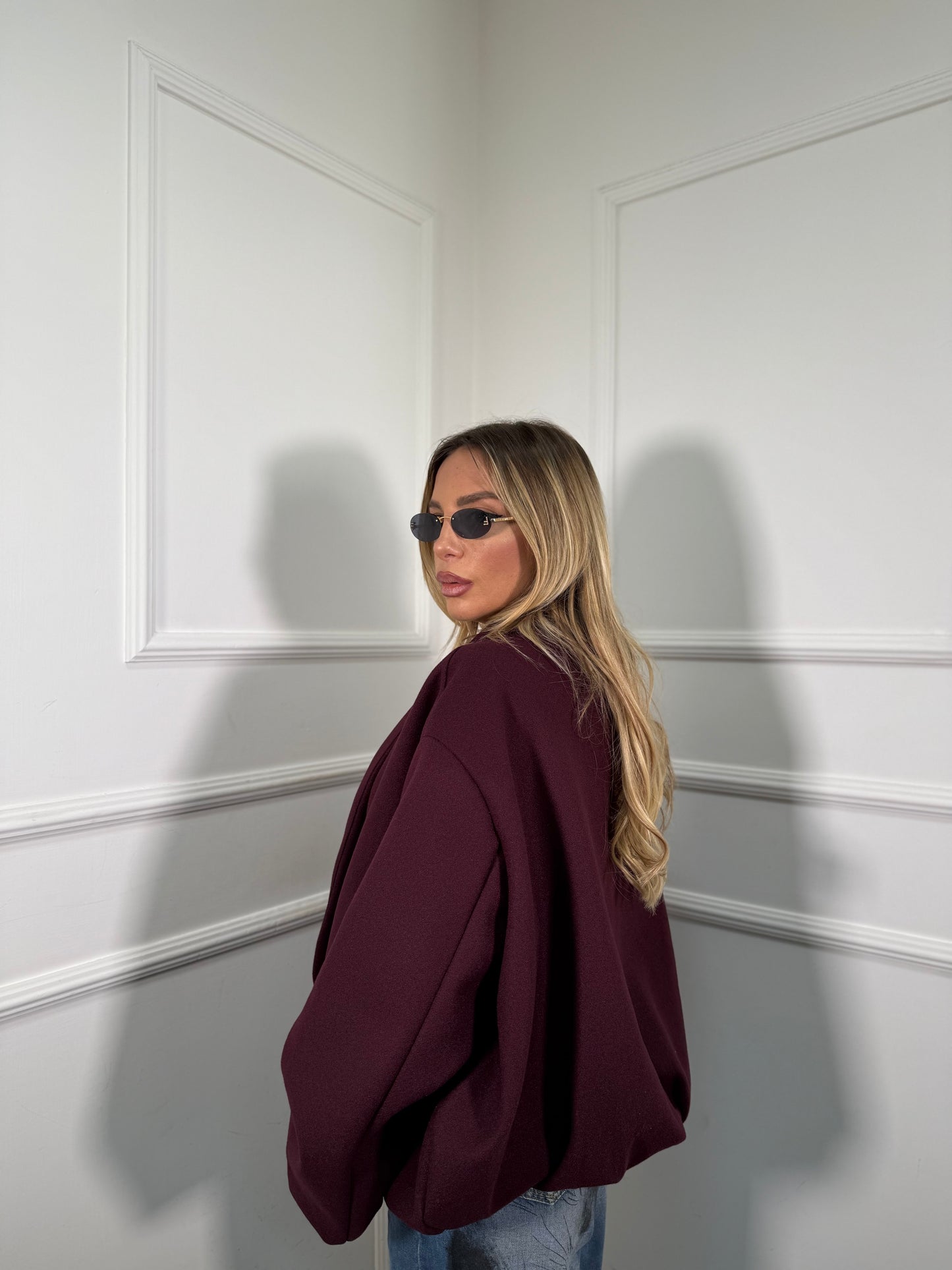 Bomber in panno Berlino bordeaux 429