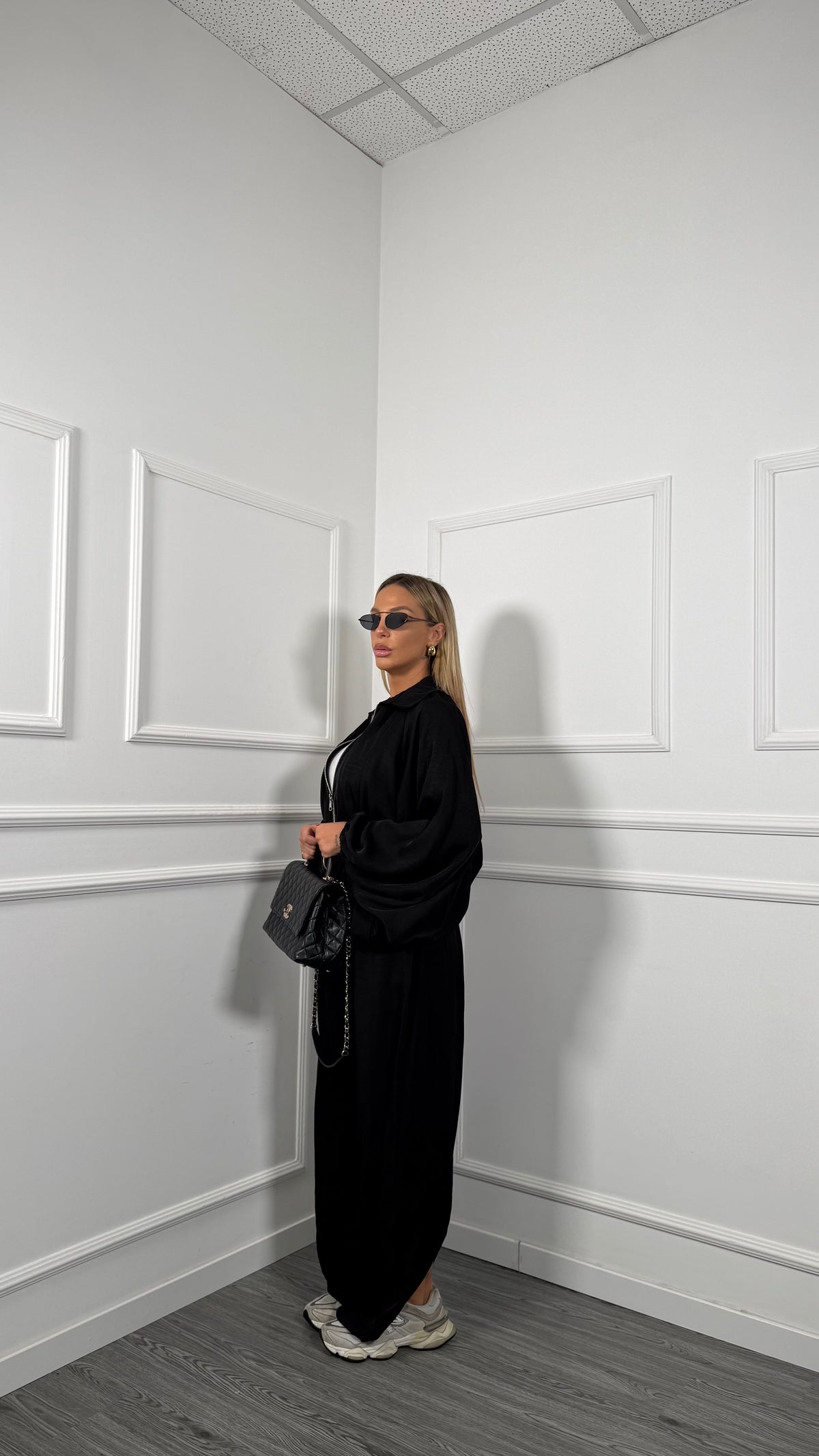 Coordinato oversize effetto satin Siviglia nero 885871