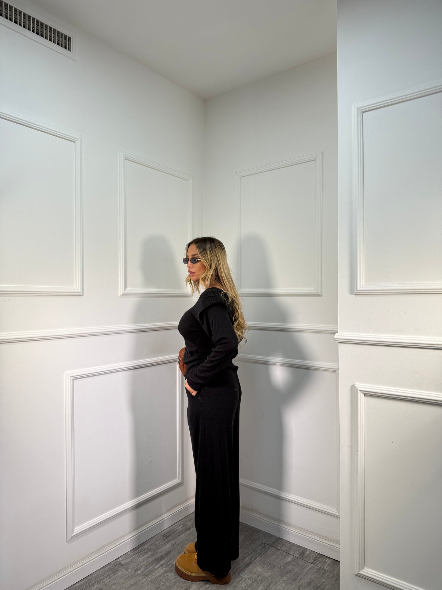 Coordinato in lanetta Cookie nero 21335