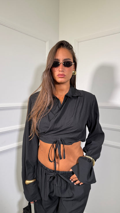Coordinato con spalline Cancun nero 8212