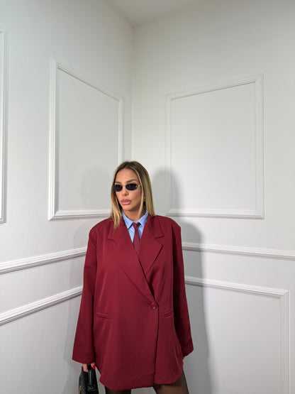 Abito giacca taglio asimmetrico Attico bordeaux 42672
