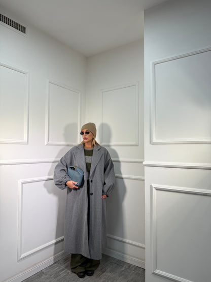 Maxi coat Favola grigio 22301