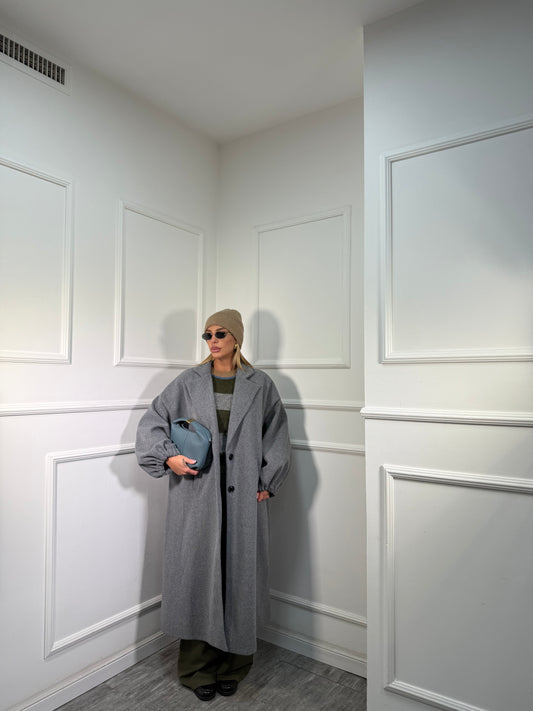 Maxi coat Favola grigio 22301