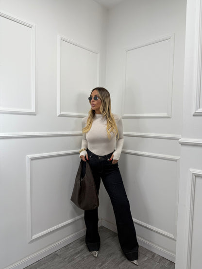 Jeans a zampa Dominique lavaggio zero f45