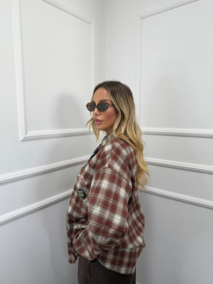 Camicia in flanella oversize a quadri Harry mc927