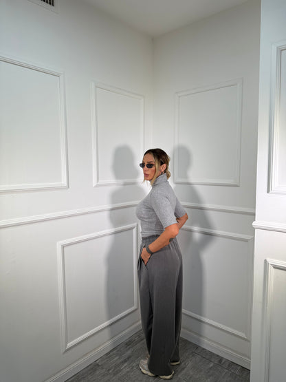 Pantaloni baggy balloon grigio m16085