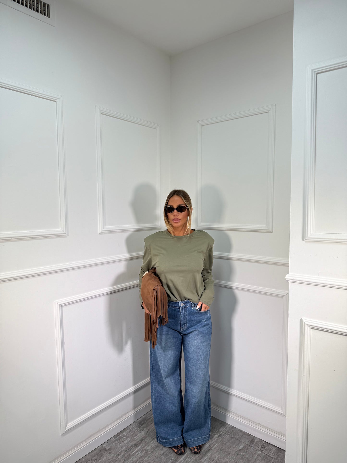 Jeans palazzo Larry lavaggio chiaro sf5233