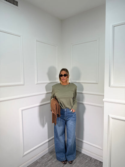 Jeans palazzo Larry lavaggio chiaro sf5233