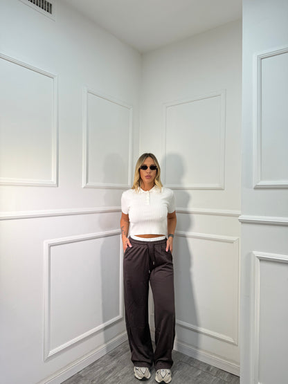 Pantaloni palazzo con boxer in pizzo (vari colori) vv96069