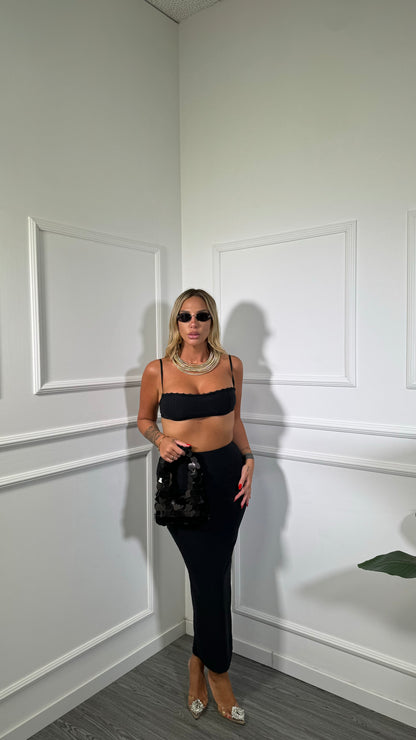 Coordinato in lycra Leonyssi nero 16722