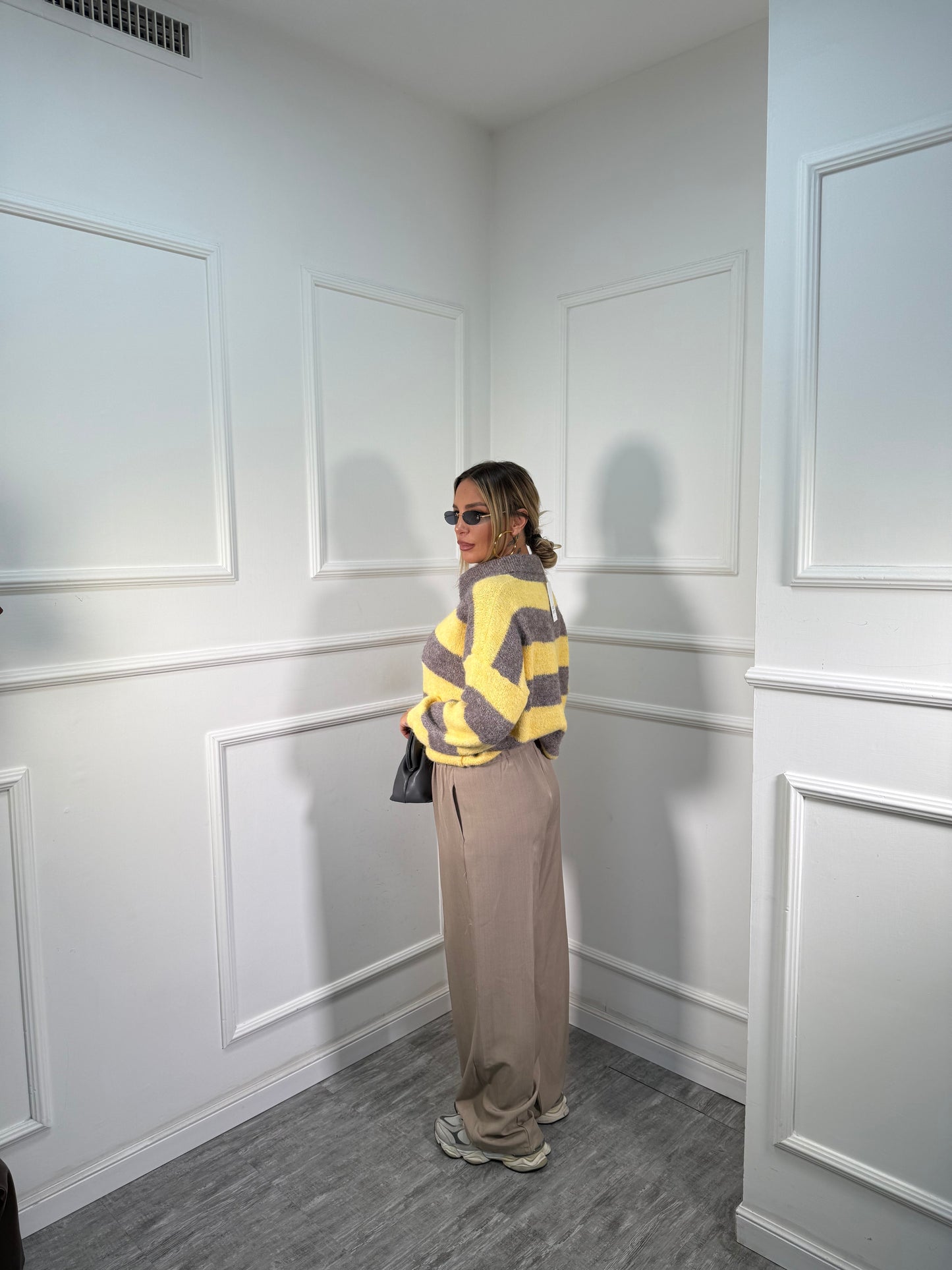 Pantalone palazzo Town camel 66621