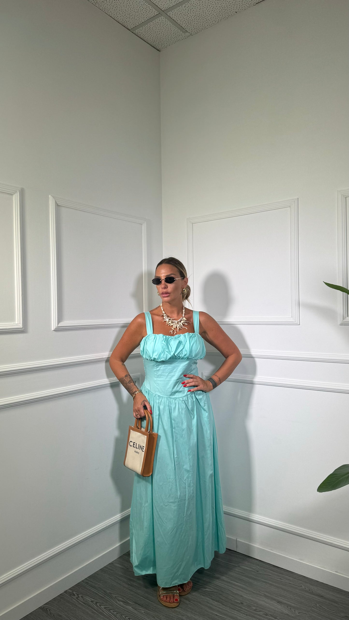 Abito midi in cotone Shila tiffany 58202