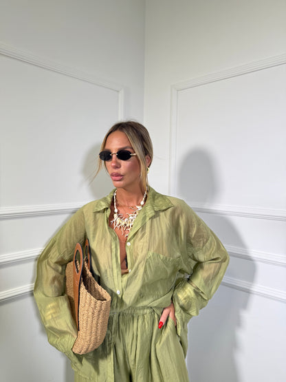 Coordinato semi velato (curvy) Kalua verde avocado 268162
