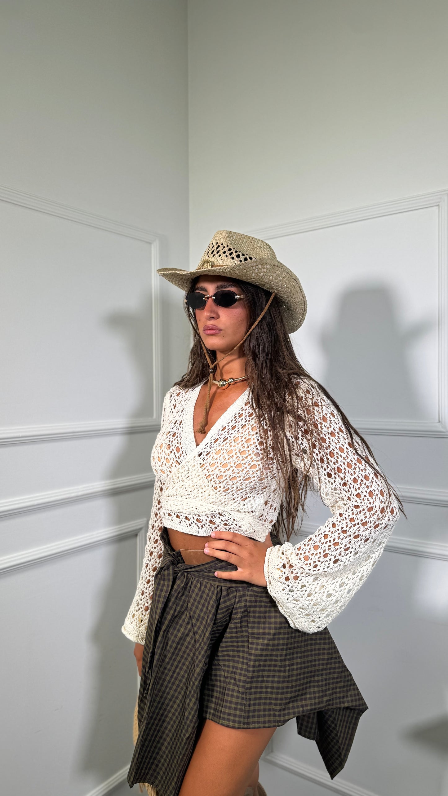 Incrociatina in crochet Benny canapa
