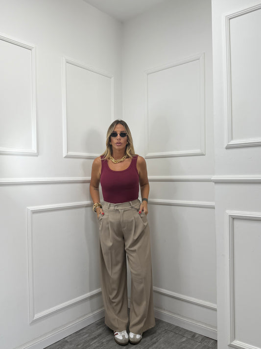 Pantaloni palazzo Back to Office camel 6271
