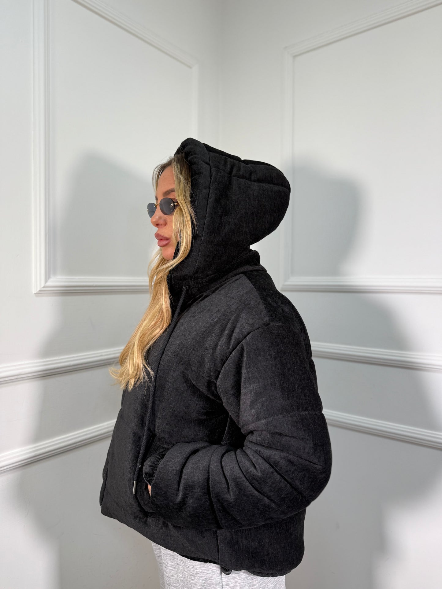 Bomber in ciniglia Canada nero 88912