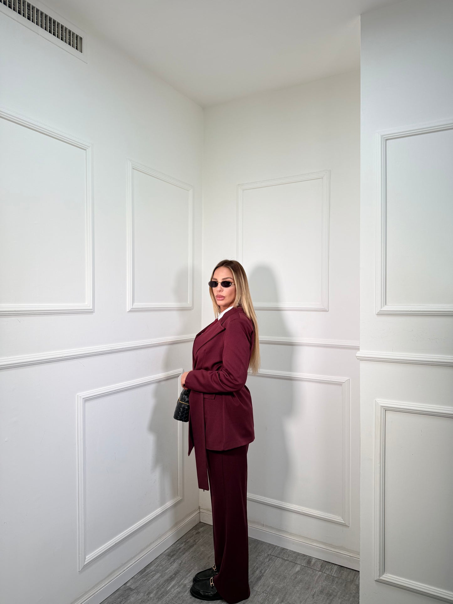 Tailleur con fusciacca Secret bordeaux 2612