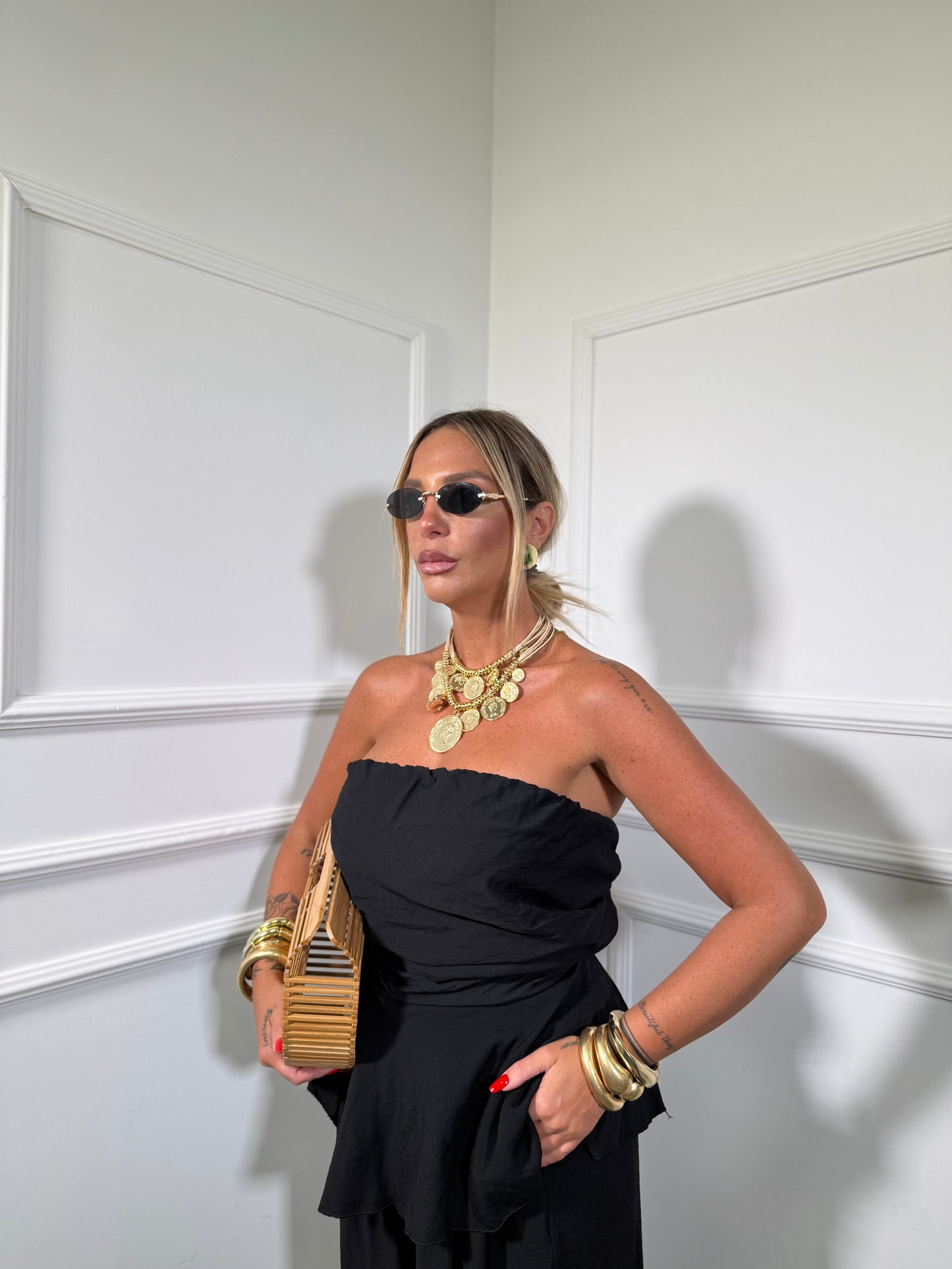 Coordinato con top a fascia (Curvy) Calypso (vari colori) 242
