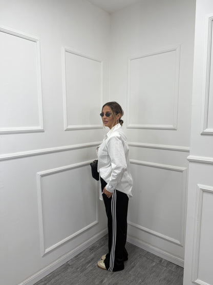 Pantatuta palazzo banda laterale Travel nero 96052