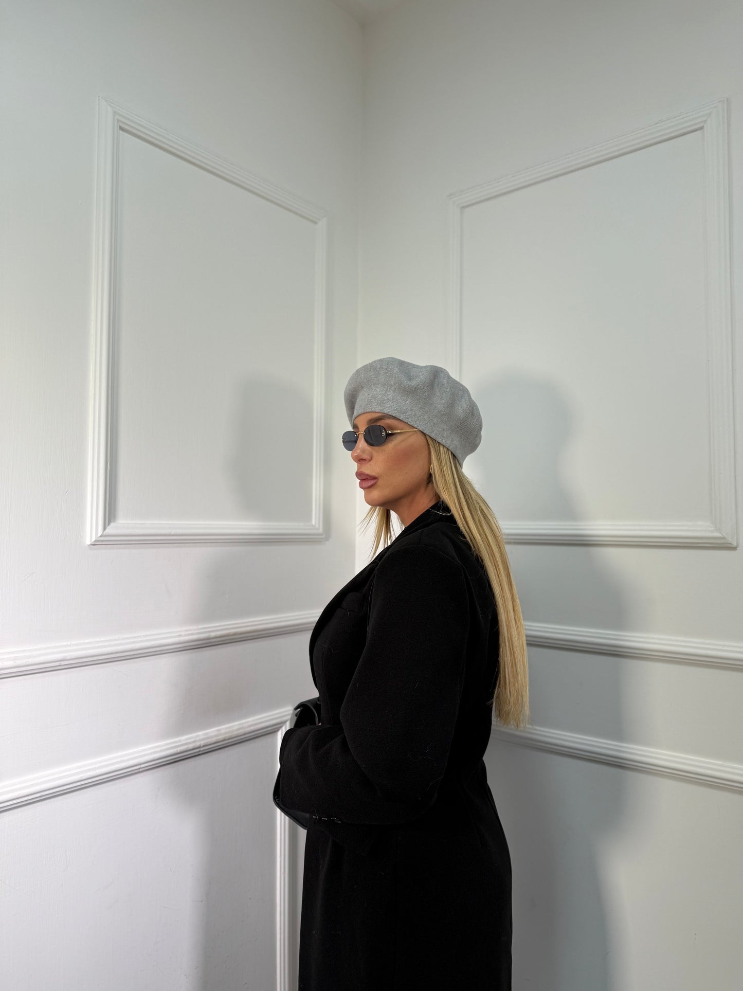 Cappotto in panno avvitato Erin nero 5928