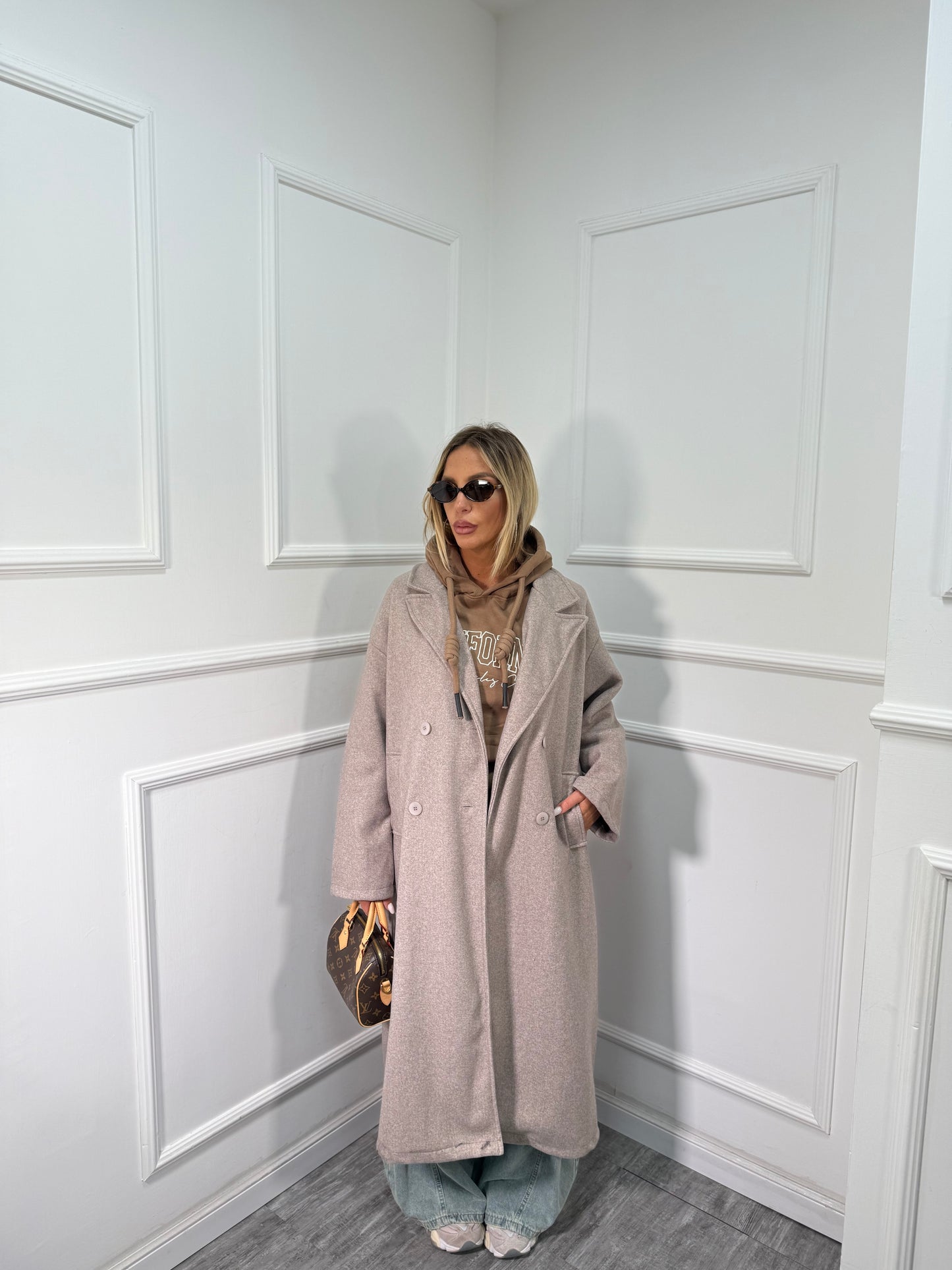 Cappotto oversize lana cotta New Yorker cappuccino 88793