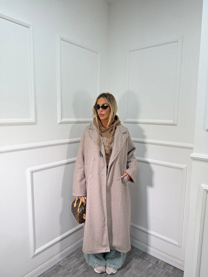 Cappotto oversize lana cotta New Yorker cappuccino 88793