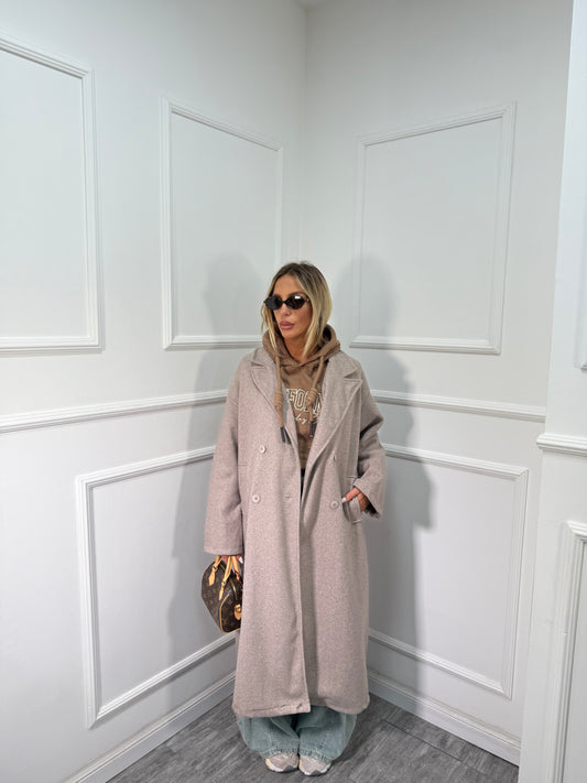 Cappotto oversize lana cotta New Yorker cappuccino 88793