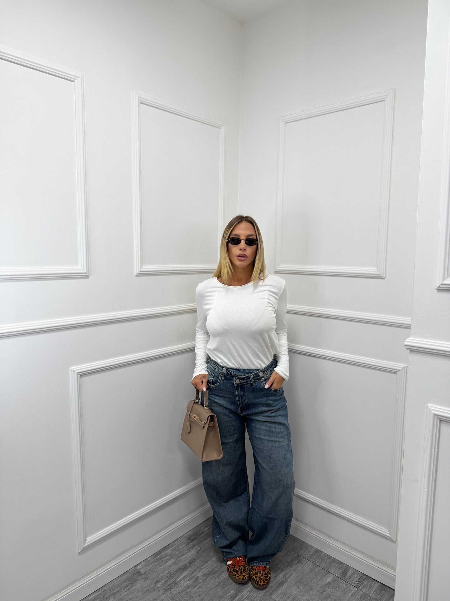 Jeans bustino asimmetrico dalla 42 alla 52 ms2149