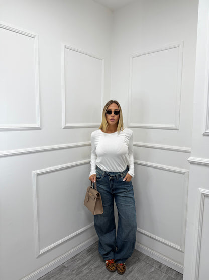 Jeans bustino asimmetrico dalla 42 alla 52 ms2149