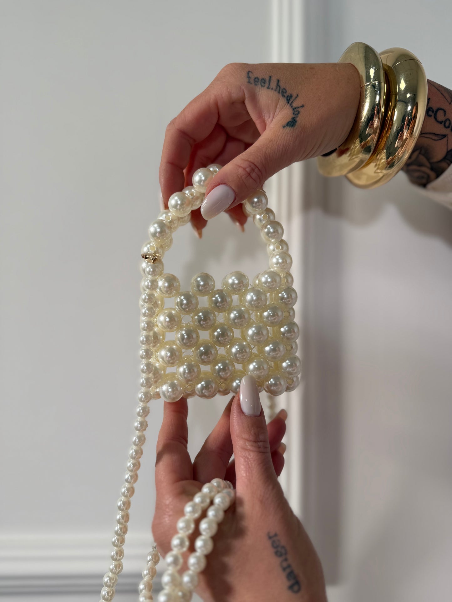 Micro bag con perle