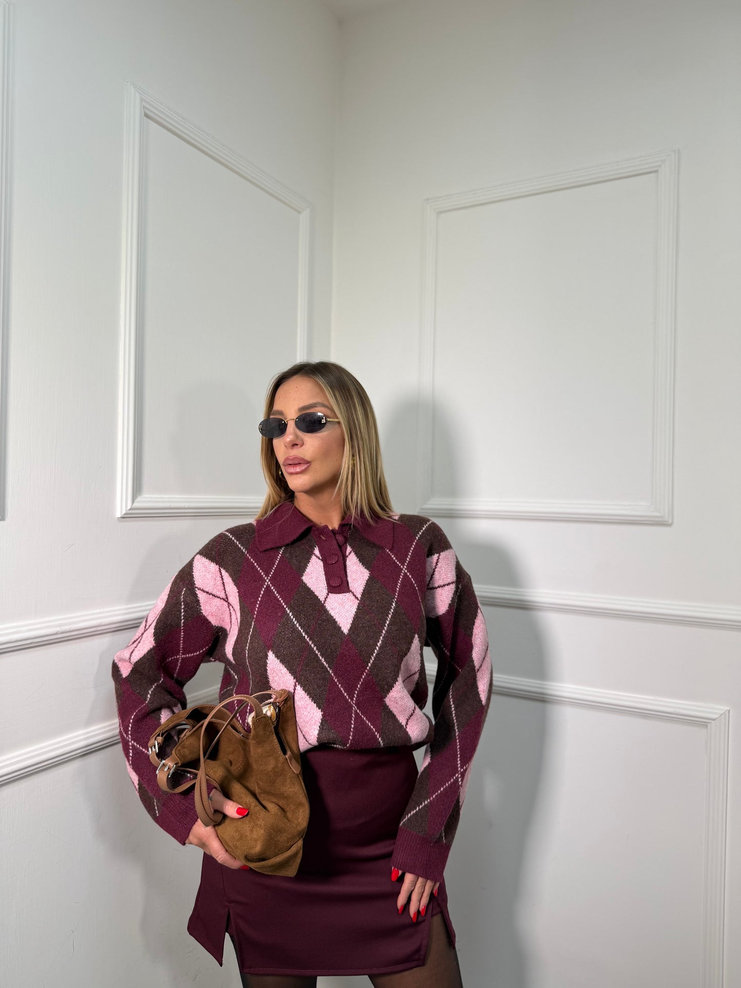 Pantagonna con spacchetti Alma borgogna 20450