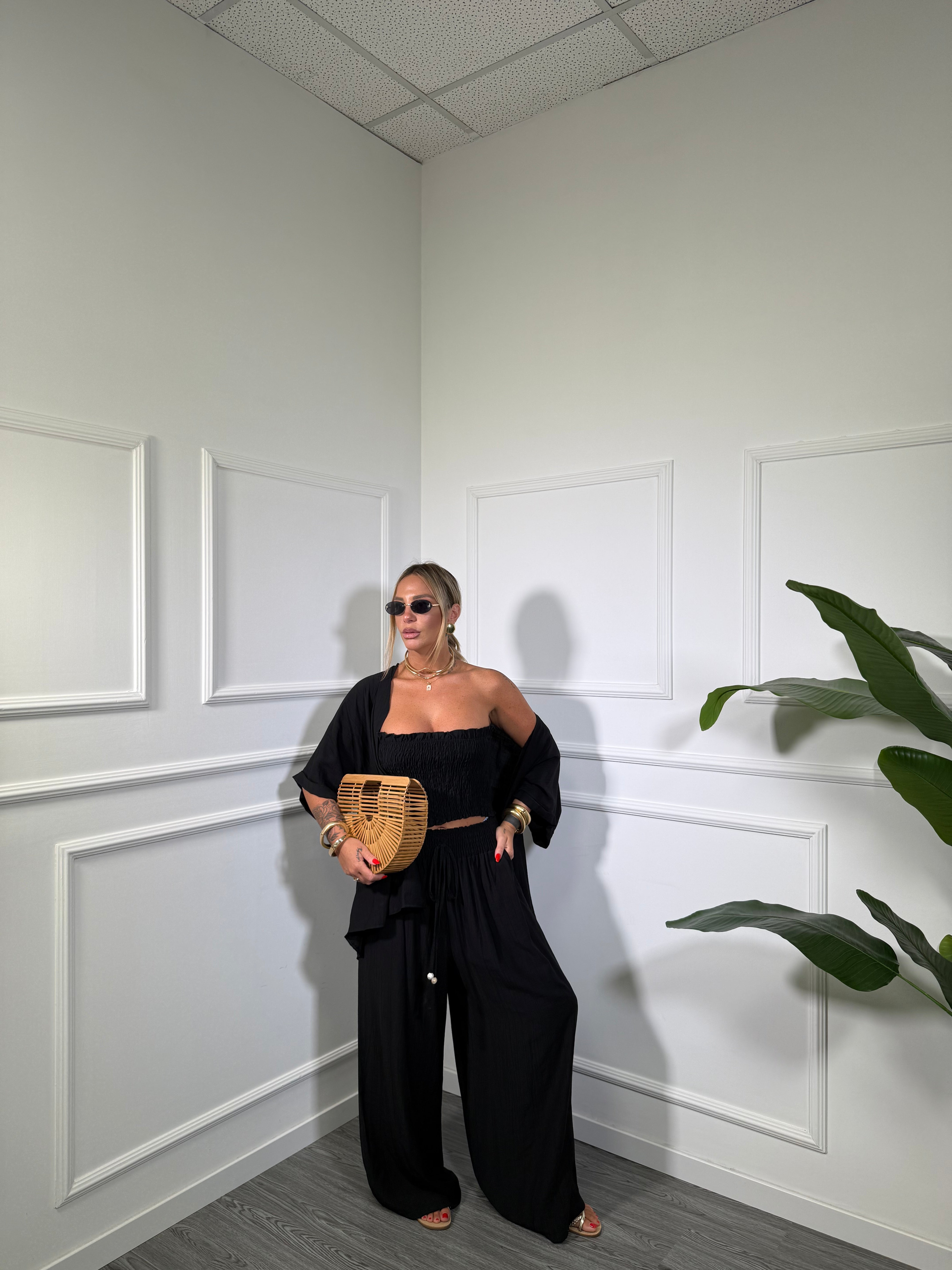 Triset in viscosa (Curvy) Paros nero ls2711