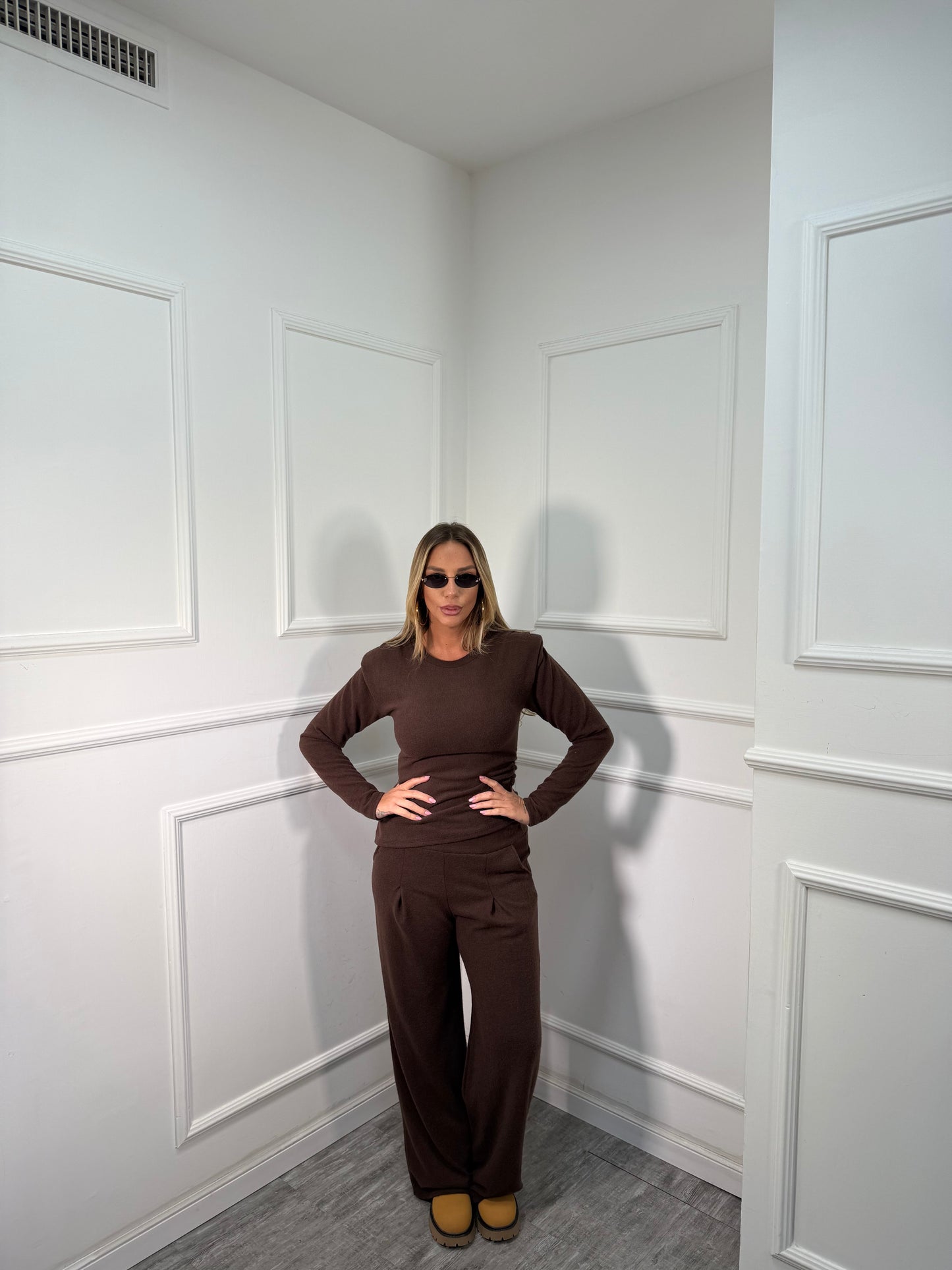 Coordinato in lanetta Cookie cacao 21335