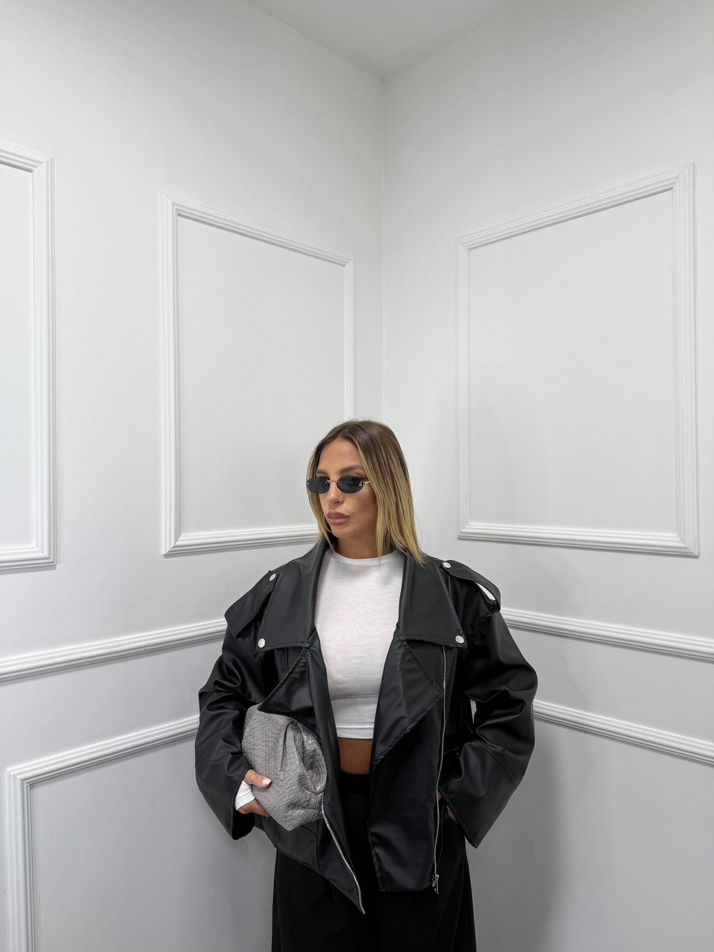 Chiodo oversize manica ampia Notting Hill nero 98491