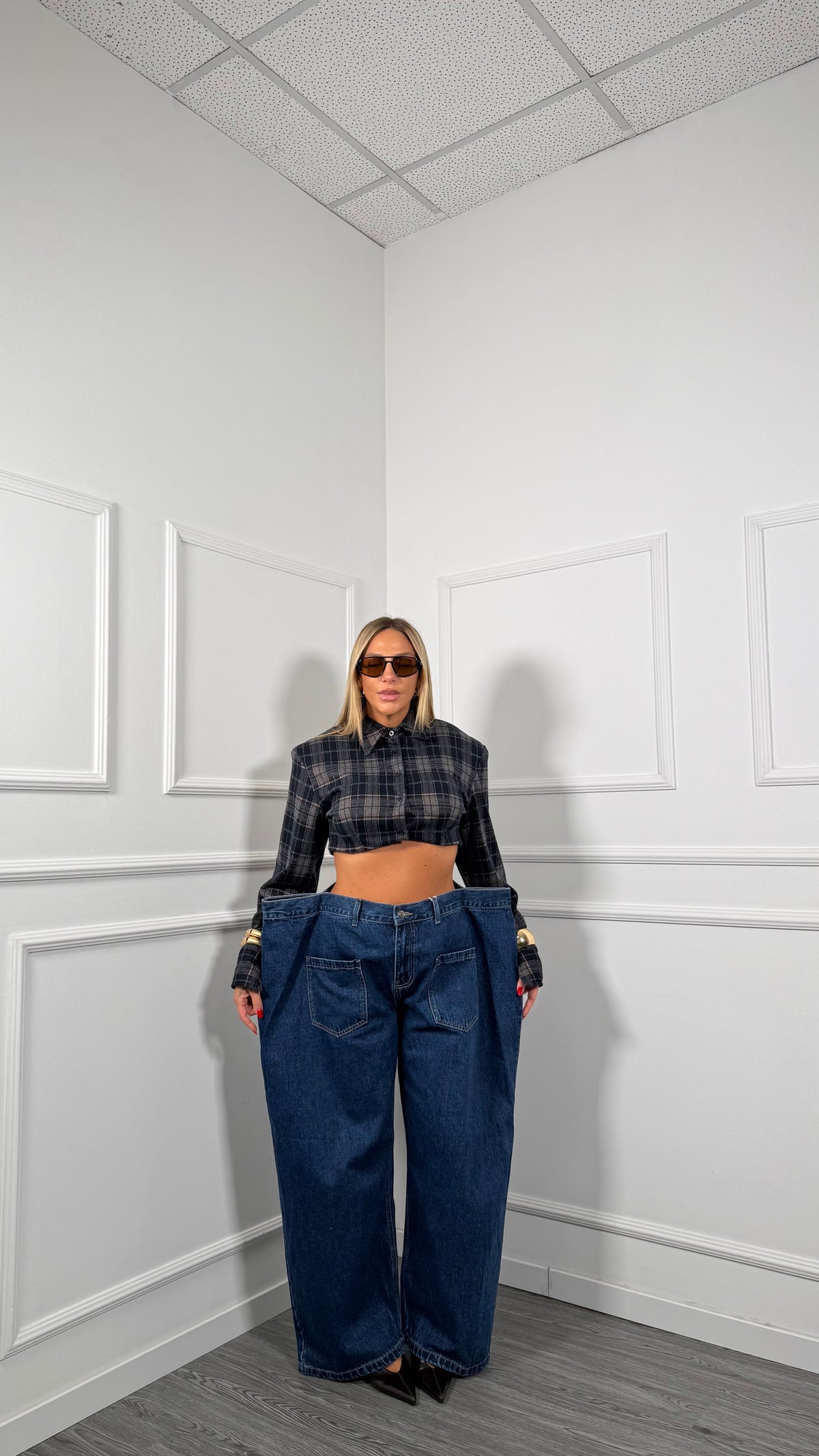 Jeans palazzo lavaggio scuro Ali