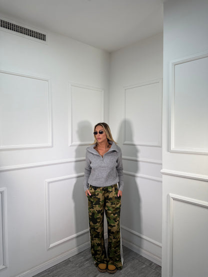 Pantatuta palazzo Oxford militare verde chiaro 6865