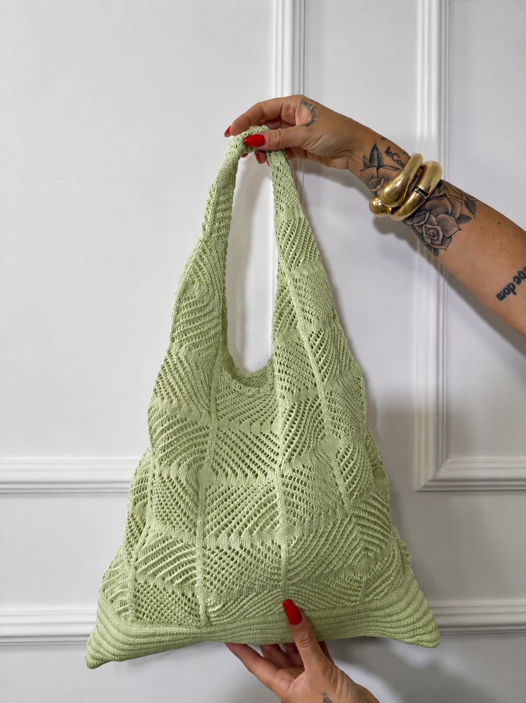 Borsa traforata in macramè (vari colori)