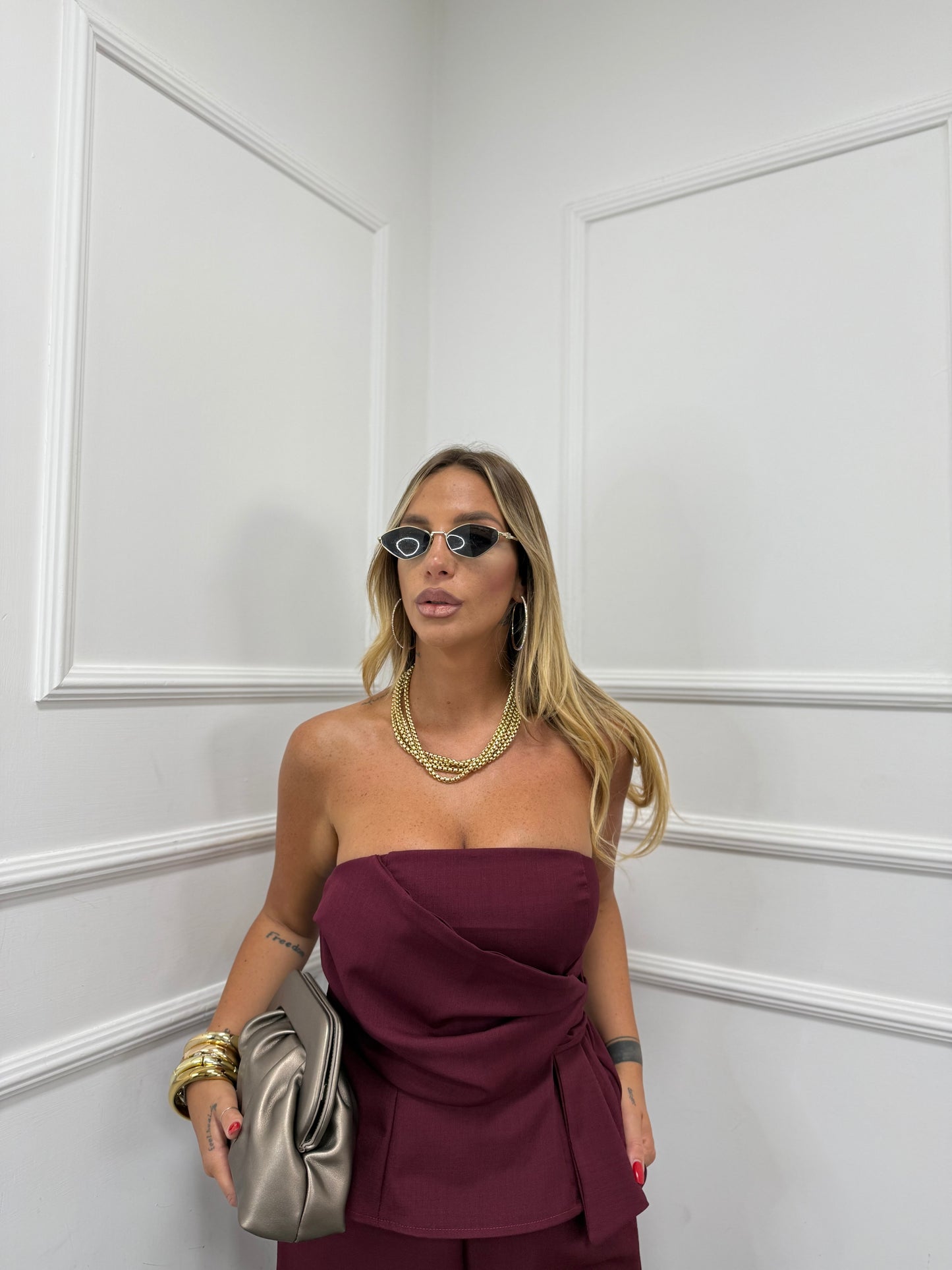 Coordinato Fryda bordeaux 6706