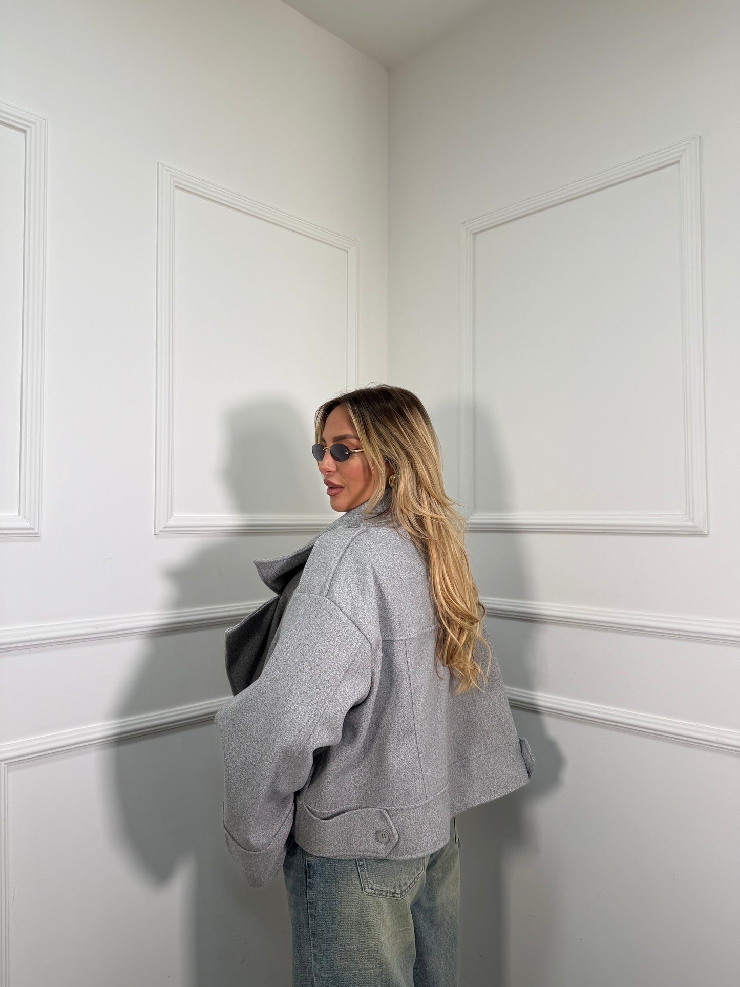 Cappotto in panno Notting Hill 2.0 grigio 22638