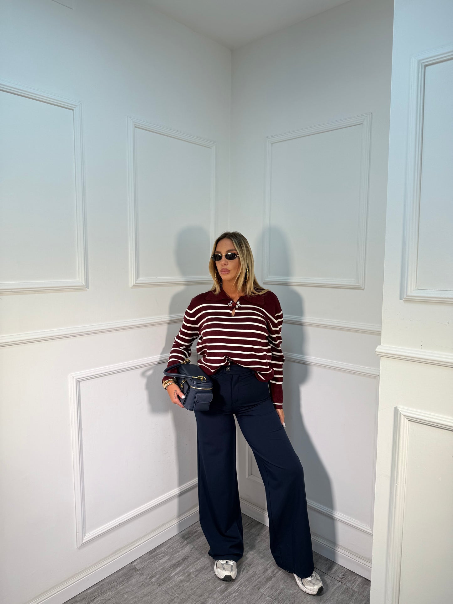 Pantaloni palazzo Madison blu navy 23600641